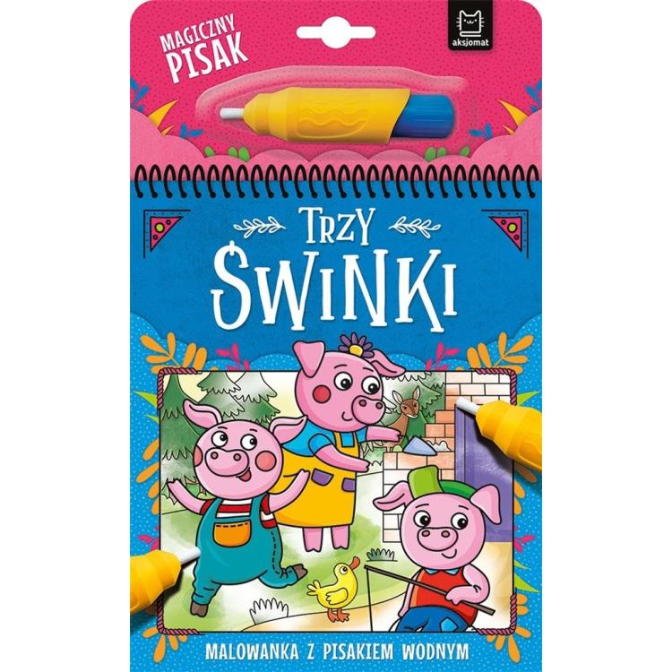 Trzy świnki. Malowanka z pisakiem wodnym