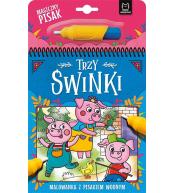 Trzy świnki. Malowanka z pisakiem wodnym