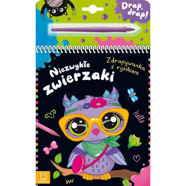 Niezwykłe zwierzaki. Zdrapywanka z rysikiem