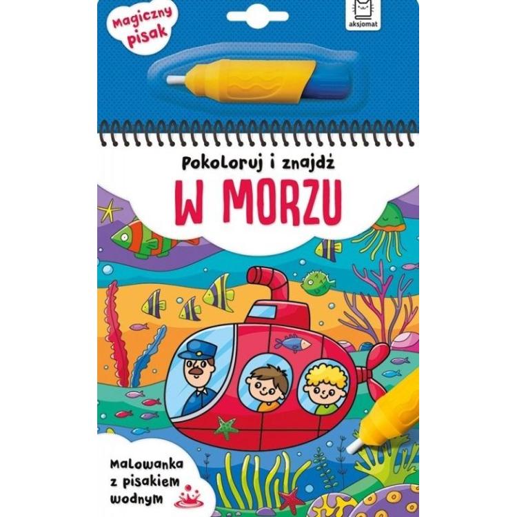 Pokoloruj i znajdź w morzu. Malowanka z pisakiem