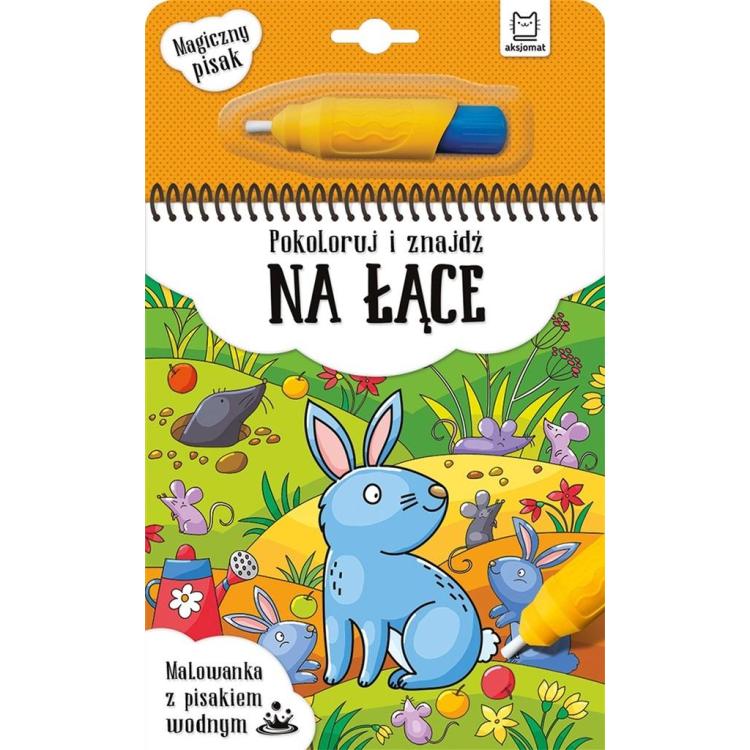 Malowanka z pisakiem.. Pokoloruj i znajdź na łące