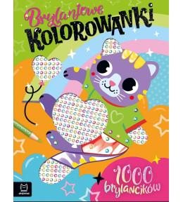 Brylantowe kolorowanki z kotkiem. 1000 brylancików