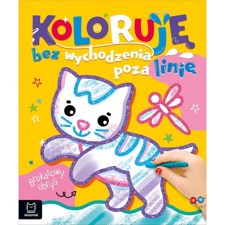 Koloruję bez wychodzenia poza linię Kotek brokat