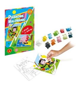 Piaskowe malowanki Hipopotam, małpa ALEX