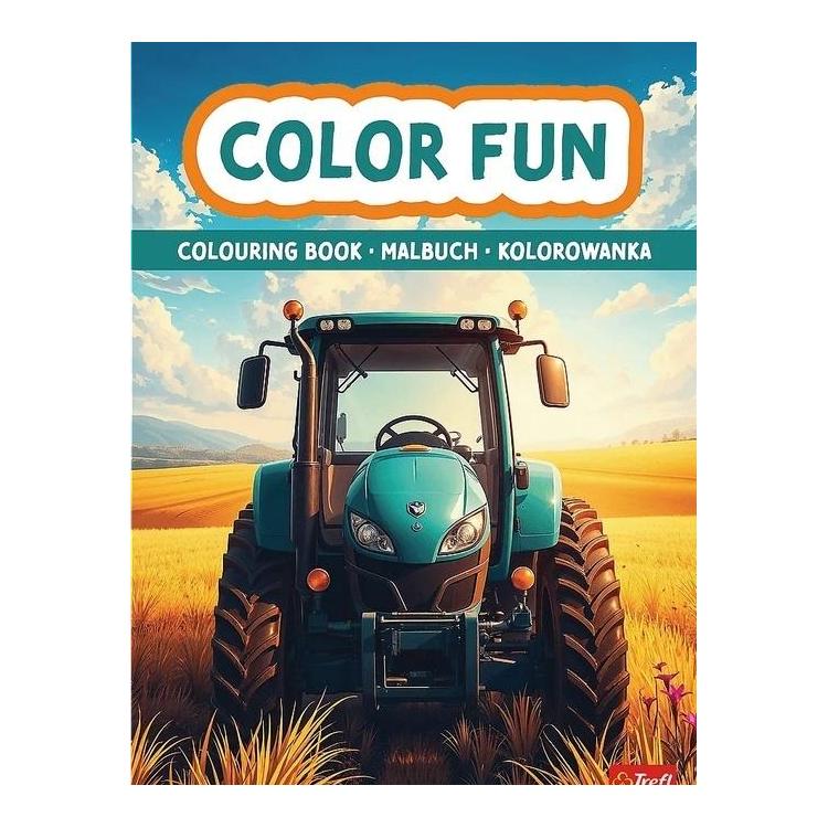 Książka aktywizująca Maszyny rolnicze kolorowanka