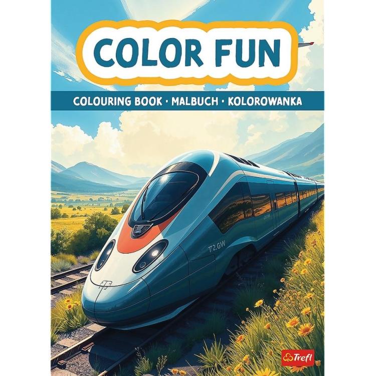 Pociągi i samoloty. Kolorowanka. Malbuch