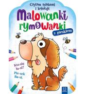 Malowanki rymowanki z pieskiem. Czytam sylabami..