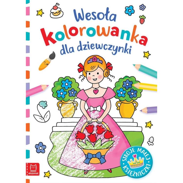 Wesoła kolorowanka dla dziewczynki. Stroje