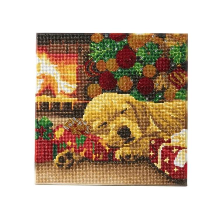 Obraz na płótnie 30x30cm z mozaiką Labrador