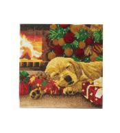 Obraz na płótnie 30x30cm z mozaiką Labrador