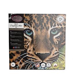 Obraz na płótnie 30x30cm z mozaiką Lampart