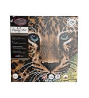 Obraz na płótnie 30x30cm z mozaiką Lampart