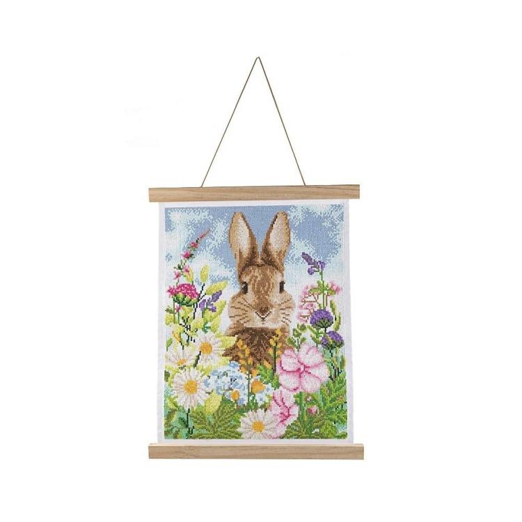 Plakat 35x45cm z mozaiką diamentową Zając i wiosna