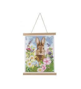 Plakat 35x45cm z mozaiką diamentową Zając i wiosna