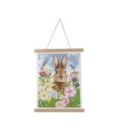 Plakat 35x45cm z mozaiką diamentową Zając i wiosna