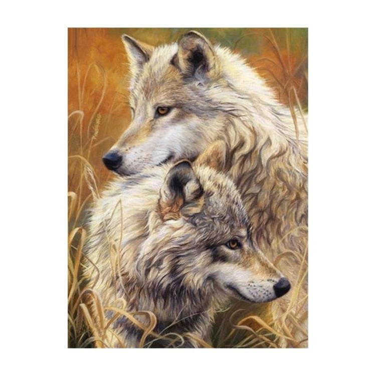 Malowanie po numerach - 40x50cm Wilki