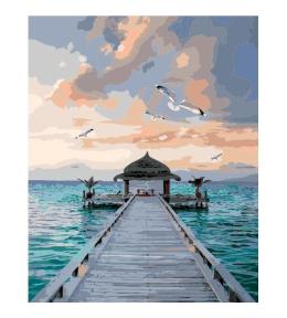 Malowanie po numerach - 40x50cm Pomost nad morzem