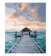 Malowanie po numerach - 40x50cm Pomost nad morzem