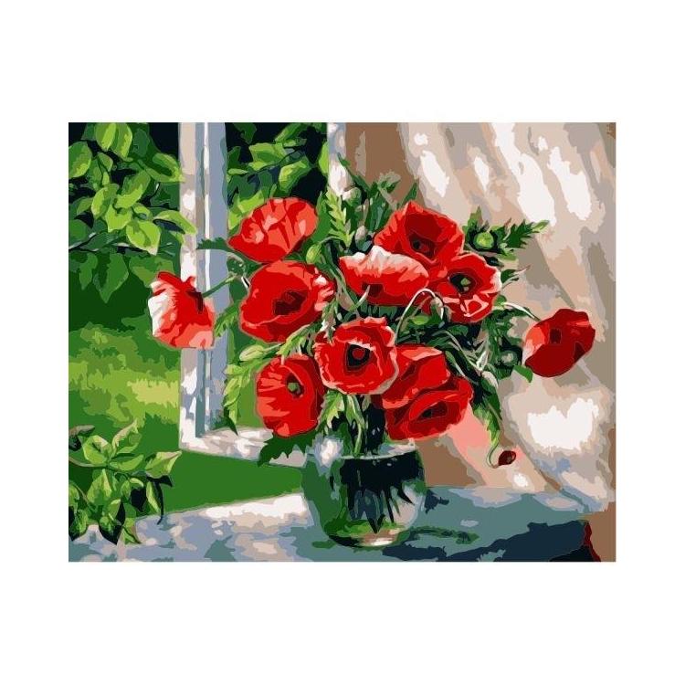 Malowanie po numerach - 40x50cm Bukiet maki