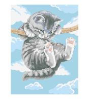 Malowanie po numerach - 30x40cm Kotek