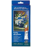 Farby akrylowe w tubie 12 kolorów 12ml
