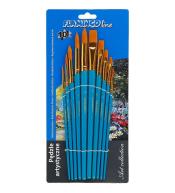 Pędzle artystyczne syntetyczne mix 10szt