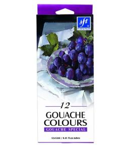 Farby gwasze w tubie 12 kolorów 12ml