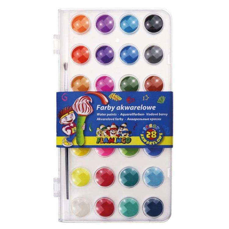 Farby akwarelowe 28 kolorów