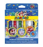 Kredki do malowania twarzy i ciała 6 kolorów