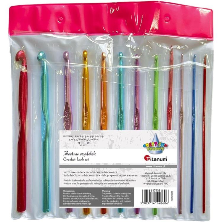 Zestaw kreatywny Szydełka metalowe 145mm 12szt