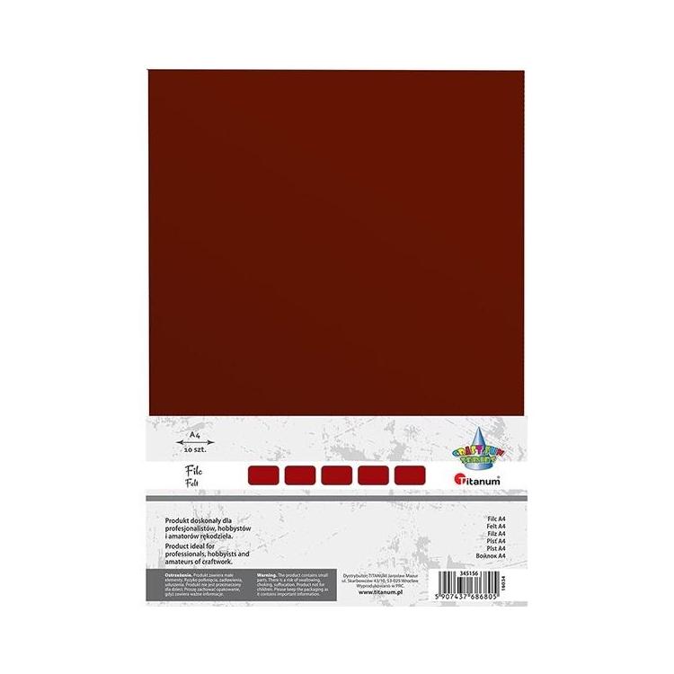 Filc A4 czekoladowy 10szt