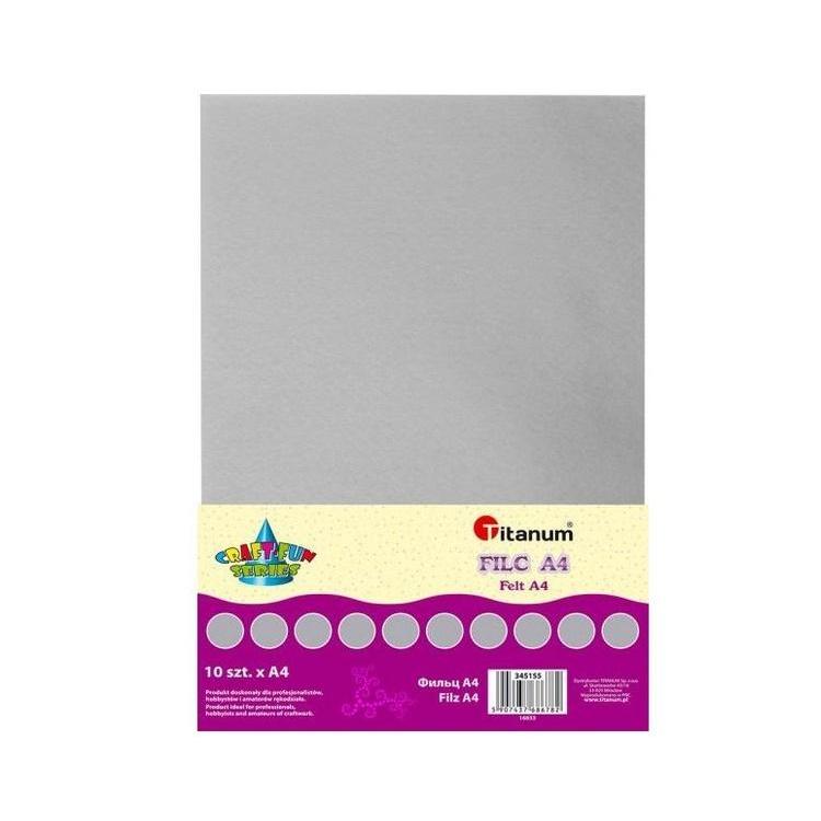 Filc A4 szary 10szt
