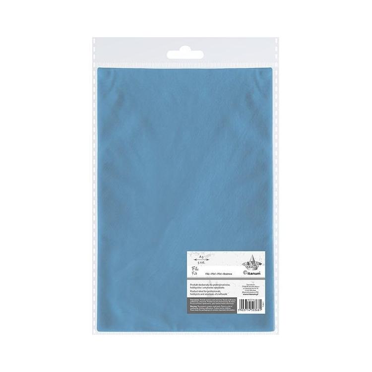 Filc A3 niebieski pastel 5szt