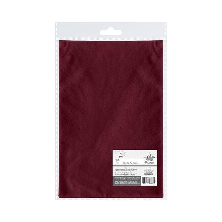 Filc A3 karminowy 5szt