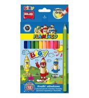 Kredki ołówkowe Jumbo Bigy 12 kolorów