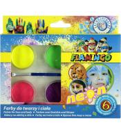 Farby wodne do twarzy neon 6 kolorów