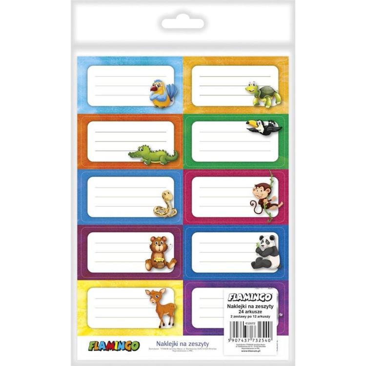 Naklejki na zeszyt 38x75mm 240 naklejek