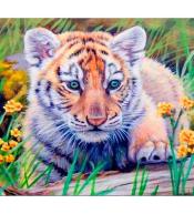 Mozaika diamentowa 5D - Tygrys 40x30cm