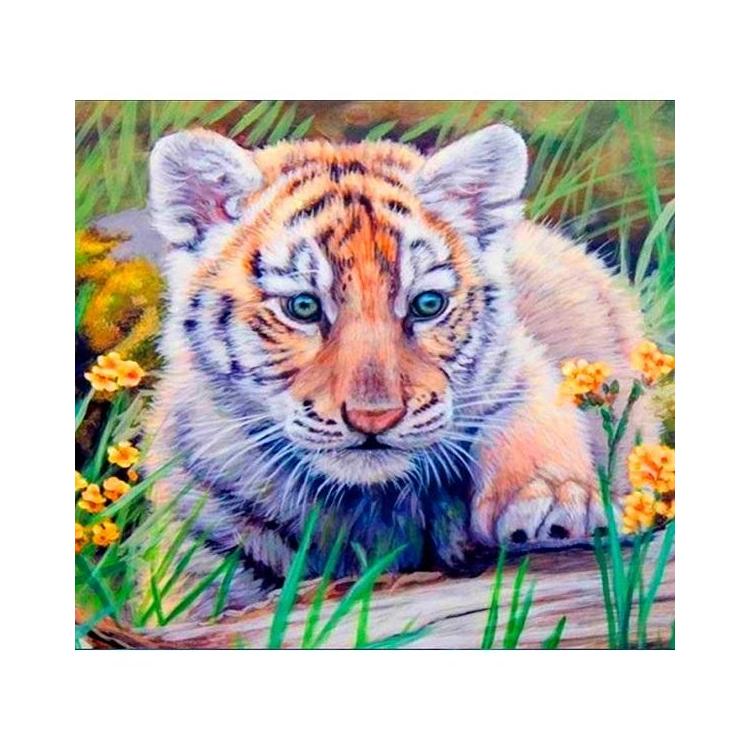 Mozaika diamentowa 5D - Tygrys 40x30cm