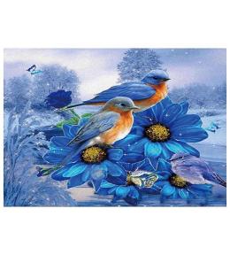 Mozaika diamentowa 5D - Ptaszki 40x30cm