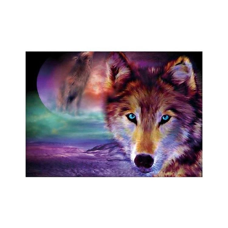 Mozaika diamentowa 5D - Wilk 40x30cm