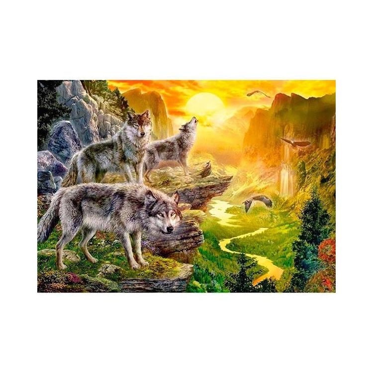 Mozaika diamentowa 5D - Wilki 40x30cm