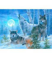 Mozaika diamentowa 5D - Wilki 40x30cm