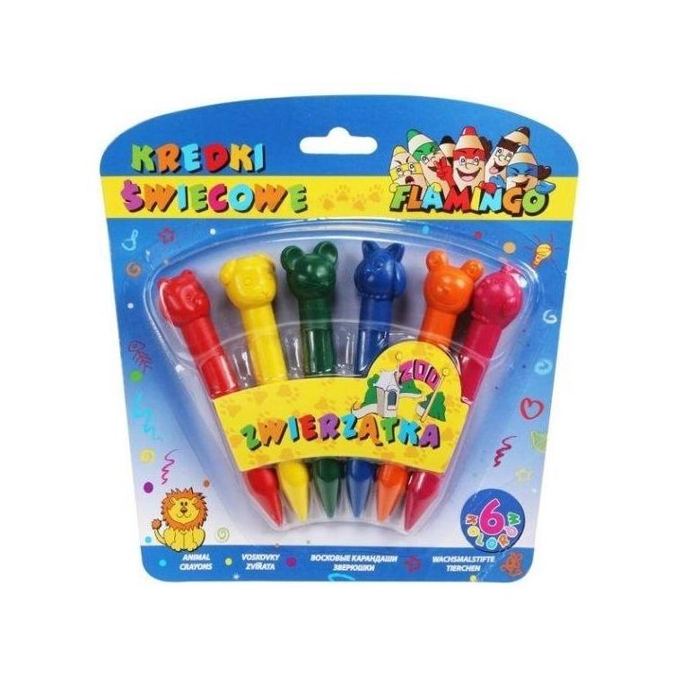Kredki świecowe Zwierzątka 6 kolorów