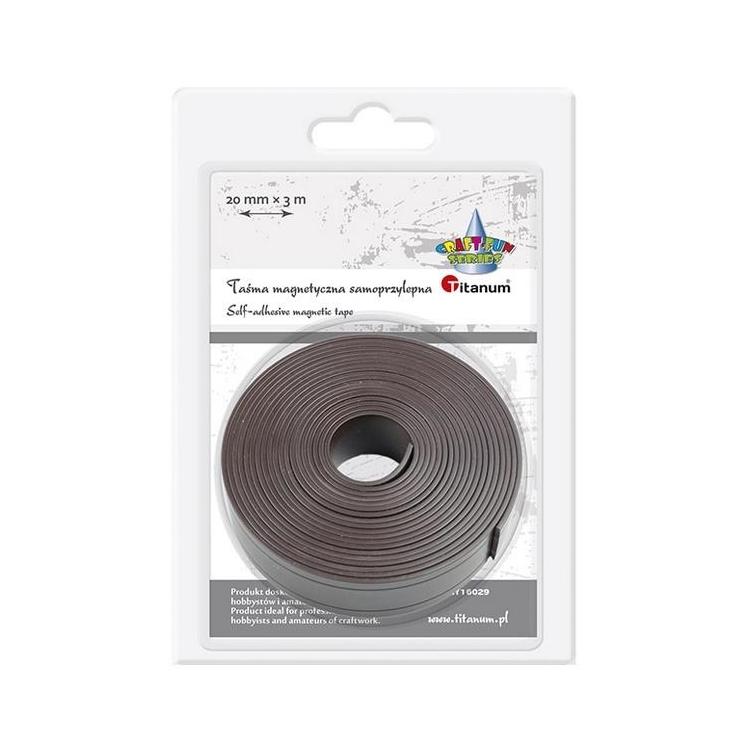 Taśma magnetyczna samoprzylepna 20mmx3m czarna