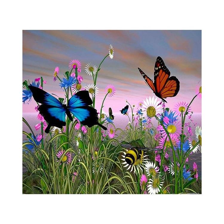 Mozaika diamentowa 5D - Motyle 40x30cm