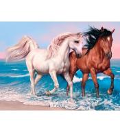 Mozaika diamentowa 5D - Konie 40x30cm