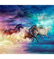 Mozaika diamentowa 5D - Konie 40x30cm