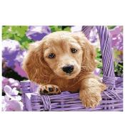 Mozaika diamentowa 5D - Pies 40x30cm