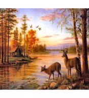 Mozaika diamentowa 5D - Jeleń 40x30cm